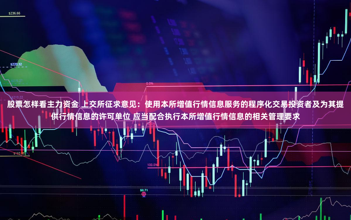 股票怎样看主力资金 上交所征求意见：使用本所增值行情信息服务的程序化交易投资者及为其提供行情信息的许可单位 应当配合执行本所增值行情信息的相关管理要求